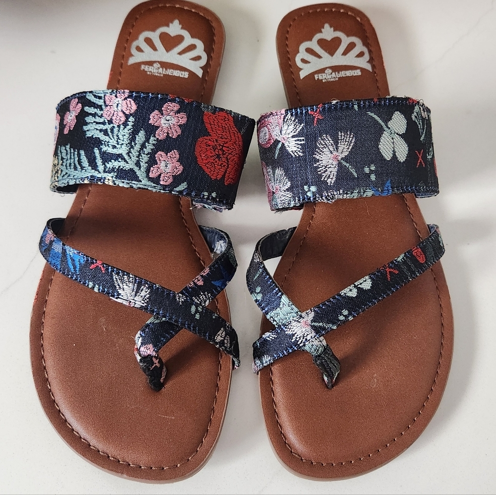 Fergalicious Floral Sandals-size 7